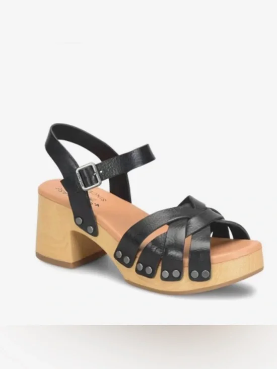 KORK-EASE Women’s 8 Ester Strappy Black Platform Heel Sandals - Picture 1 of 10